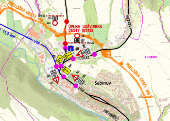 Dopravné obmedzenie - úplná uzávierka cesty III/3182 od 1.9.2026 do 30.11.2026