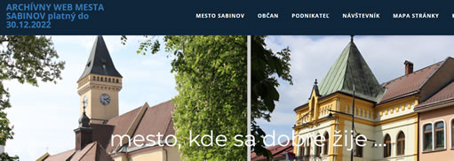 Archívny web mesta Sabinov